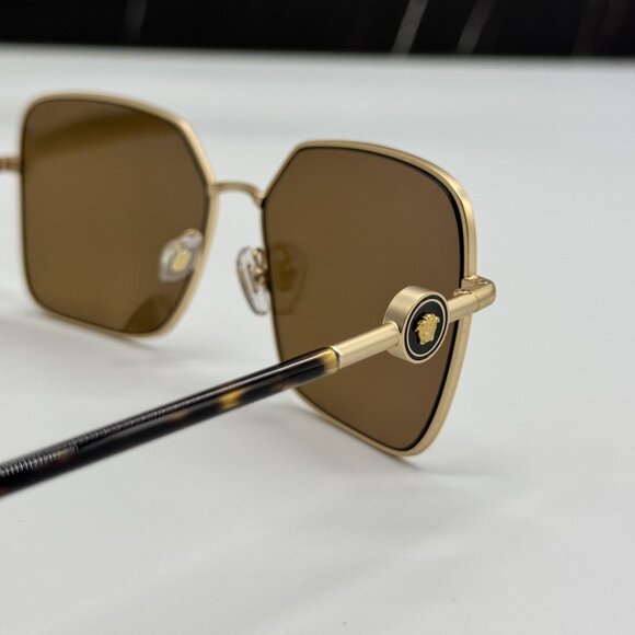 NEW VERSACE VE2227 1410/5A SUNGLASSES MOD 2227 GOLD WOMEN EYEWEAR VE2227 14105A main image 6